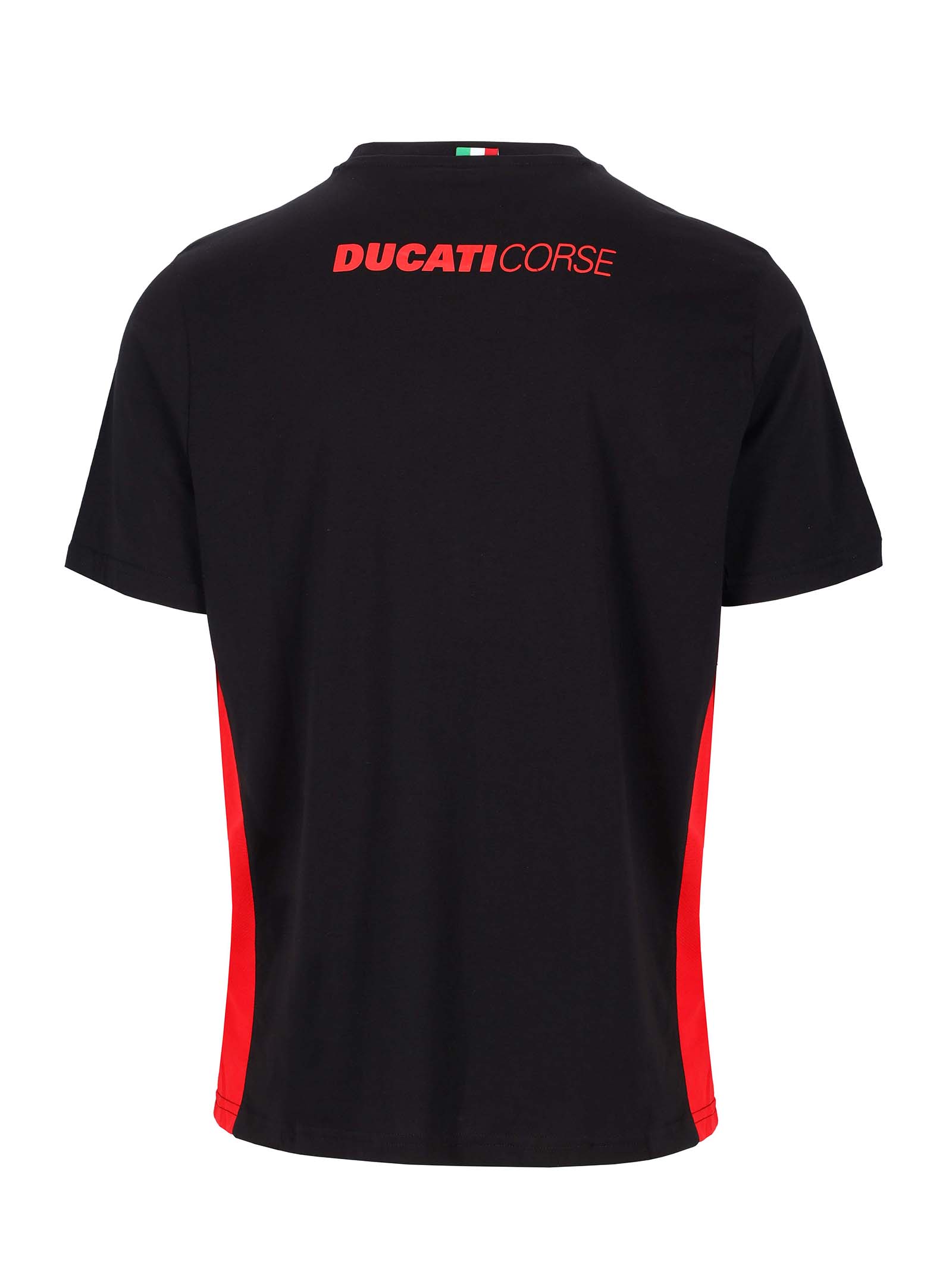 T-shirt Ducati Corse noir avec insert rouge vue dos