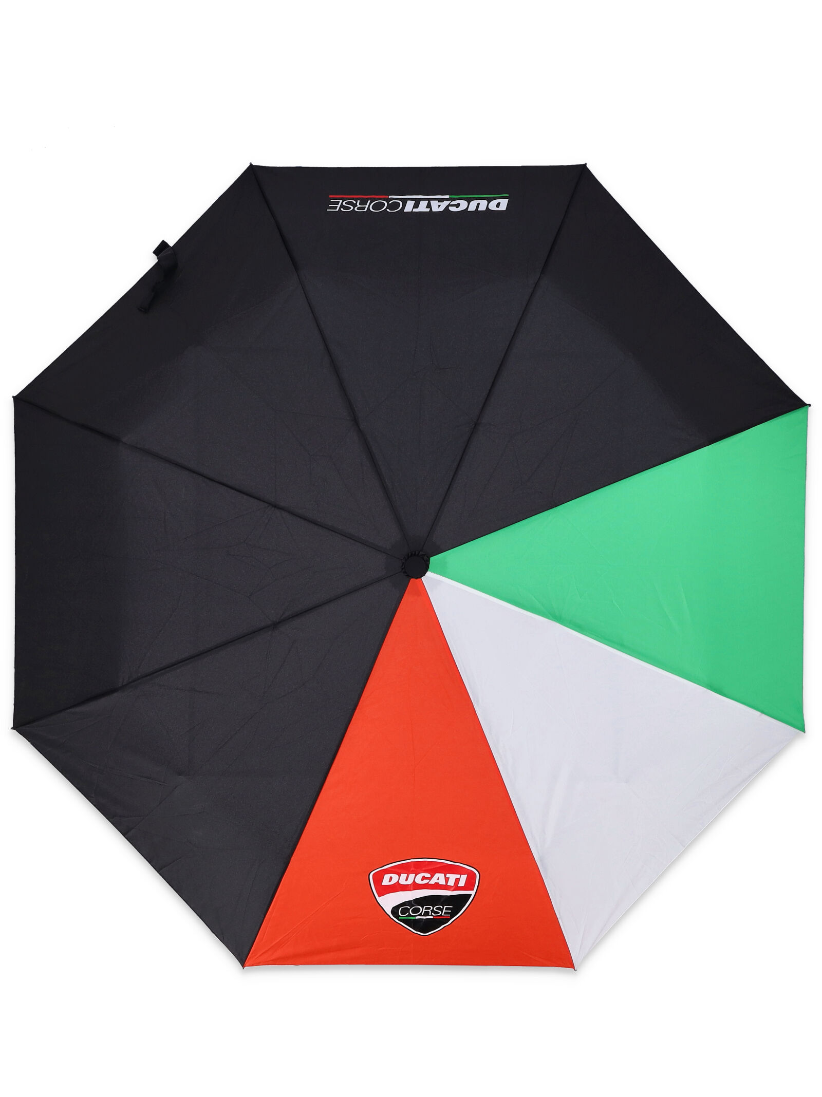 Parapluie compact Ducati Corse noir et tricolore