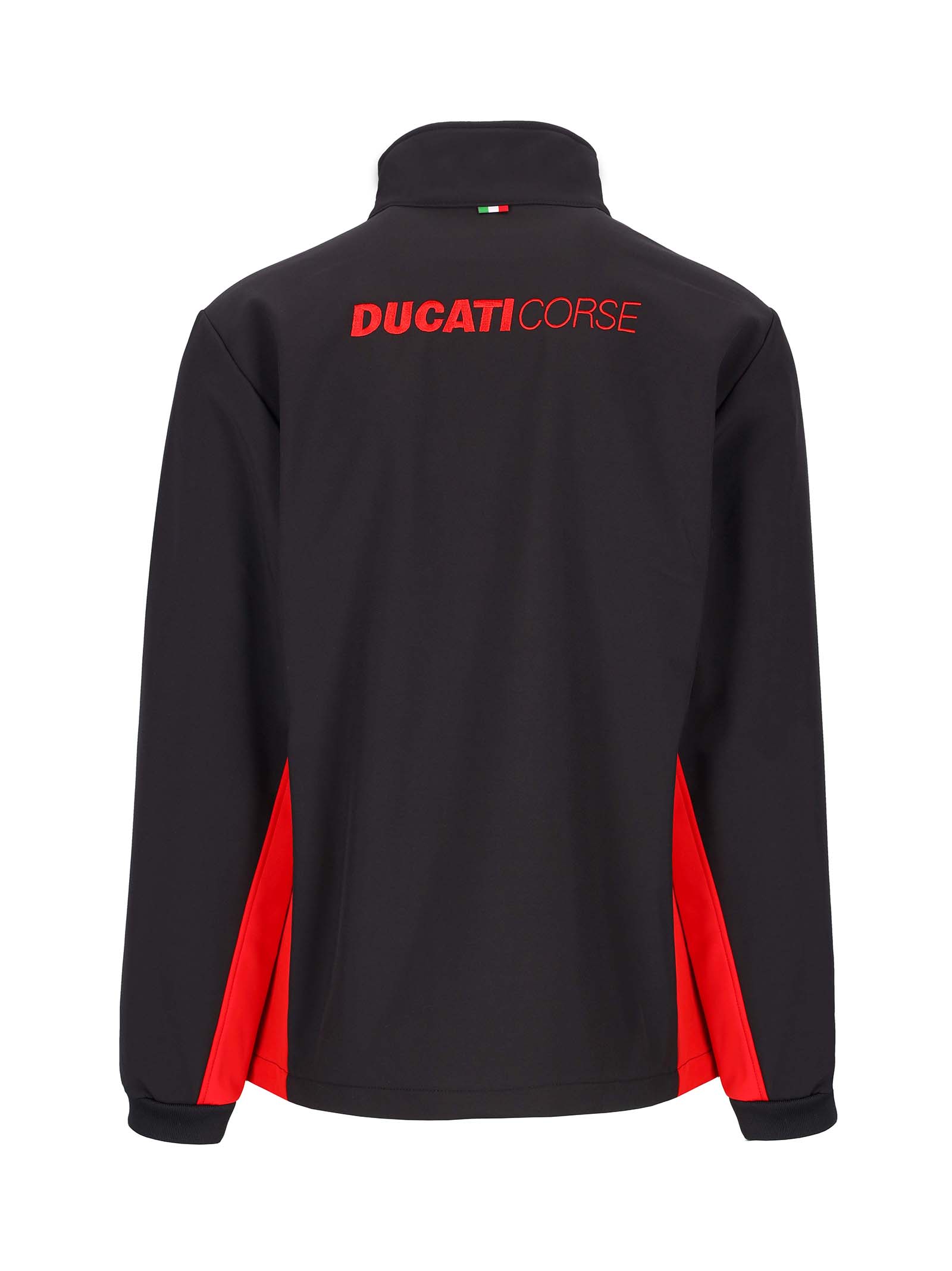 Veste softshell Ducati Corse noir avec insert rouge vue dos