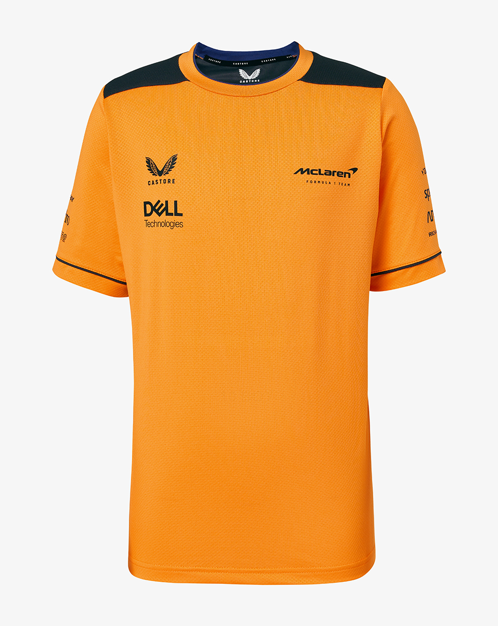 T-shirt McLaren Team 2022 orange gris vue devant