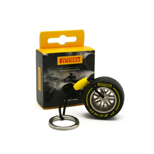 Porte-clé Pirelli pneu F1 jaune