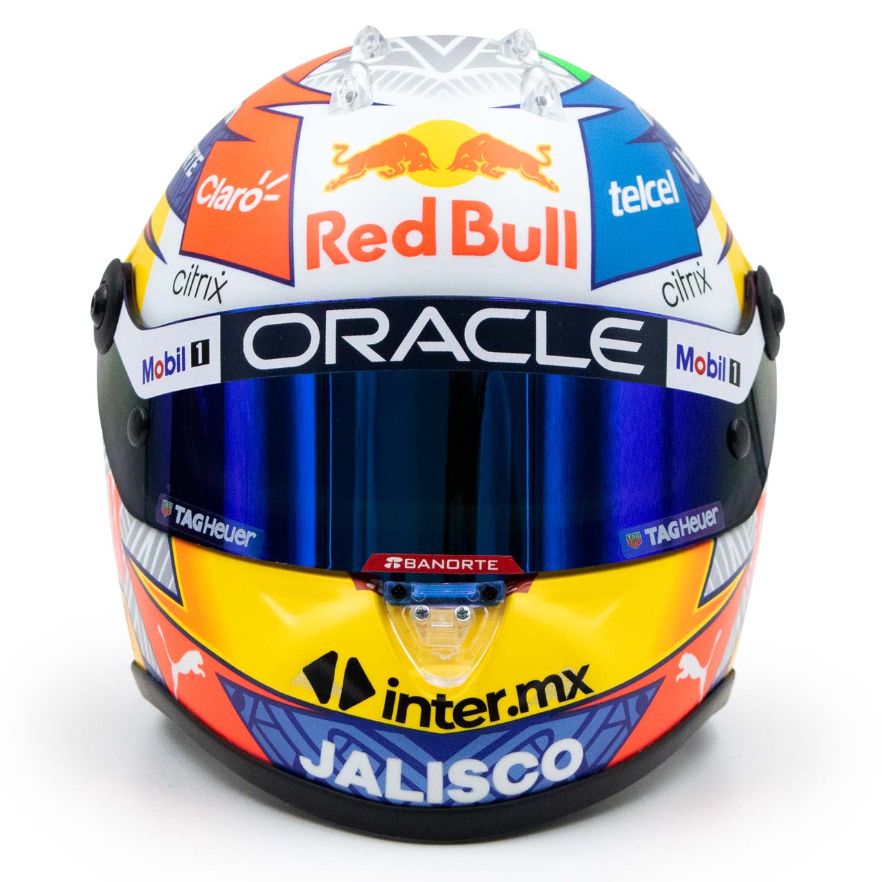 Mini casque Sergio Perez 2022 Red Bull Racing vue face