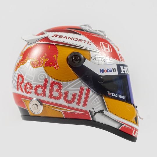 Mini casque Sergio Perez GP Autriche 2021 Red Bull Racing vue côté droite