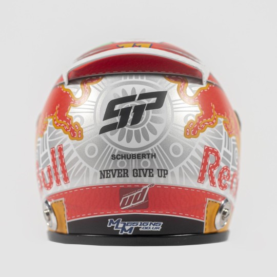 Mini casque Sergio Perez GP Autriche 2021 Red Bull Racing vue arrière