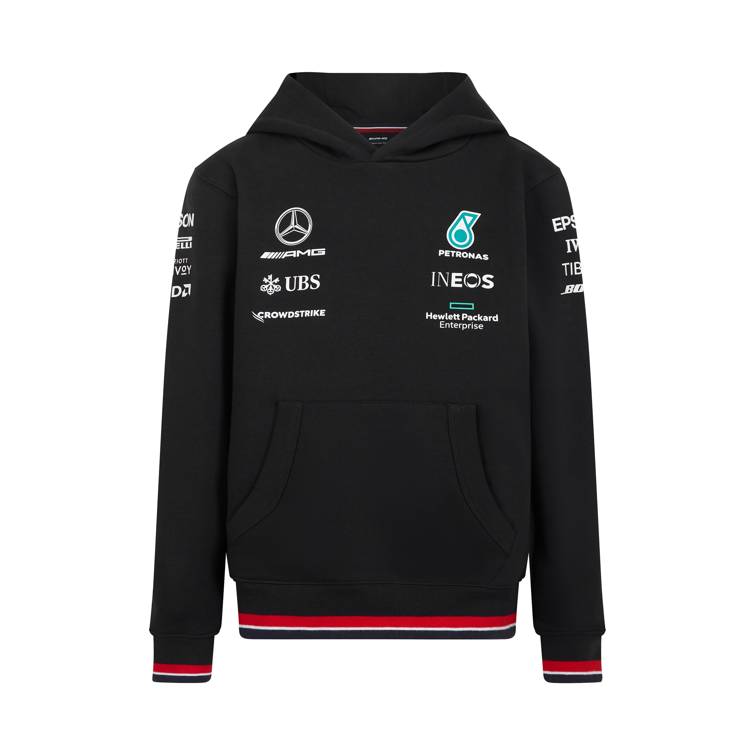 Sweat à capuche Mercedes AMG Petronas Team 2022 pour enfant vue devant