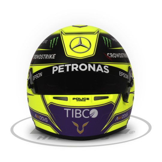 Mini casque Lewis Hamilton 2022 Mercedes BELL vue face