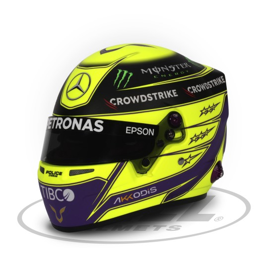 Mini casque Lewis Hamilton 2022 Mercedes BELL vue profil