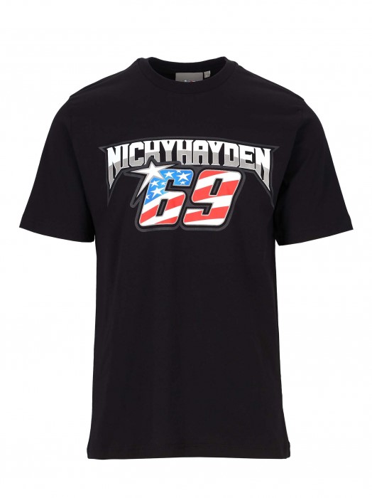 T-shirt Nicky Hayden 69 drapeau américain vue devant