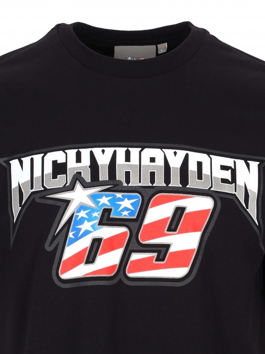 T-shirt Nicky Hayden 69 drapeau américain vue zoom numéro 69