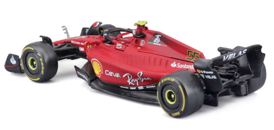 Bburago Carlos Sainz n° 55 Scuderia Ferrari 2022 vue profil arrière