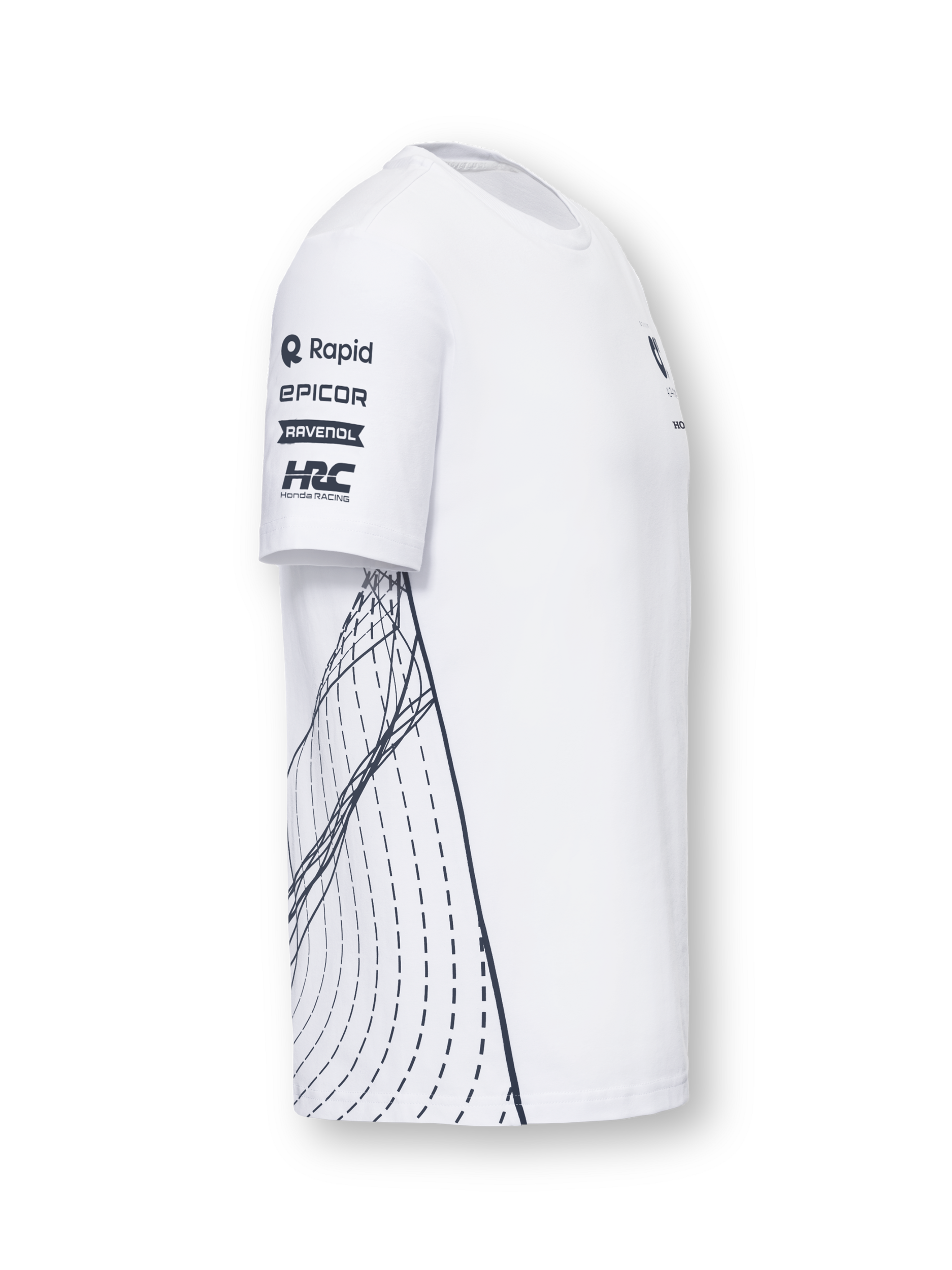 T-shirt Alpha Romeo 2023 Teamline blanc vue profil droite