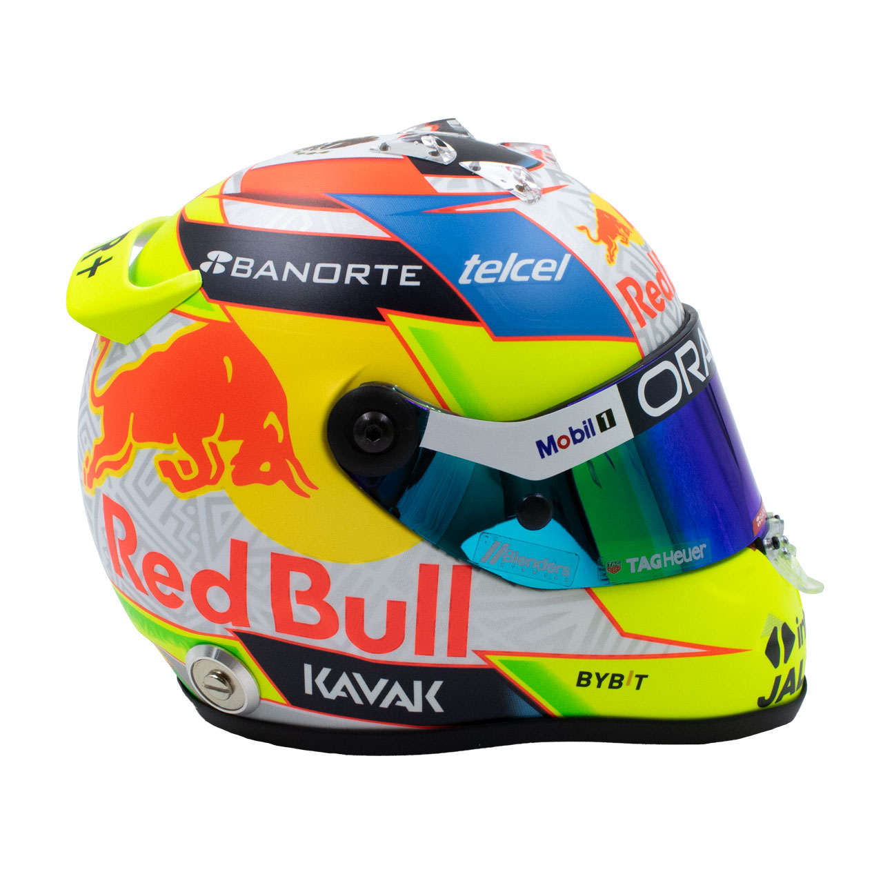 Mini casque Sergio Perez 2023 Red Bull vue côté droite
