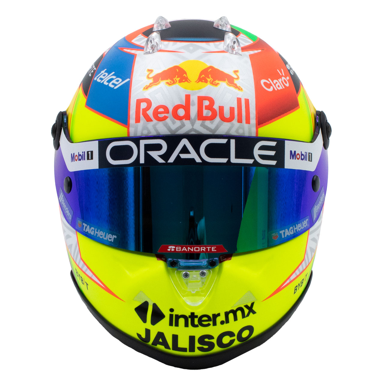 Mini casque Sergio Perez 2023 Red Bull vue devant