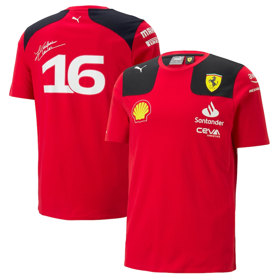 T-shirt Charles Leclerc Scuderia Ferrari Team 2023 Puma #16