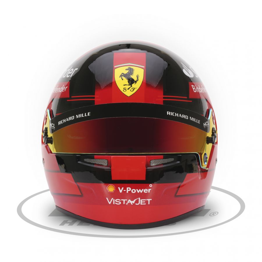 Mini casque Carlos Sainz 2023 Ferrari BELL vue face