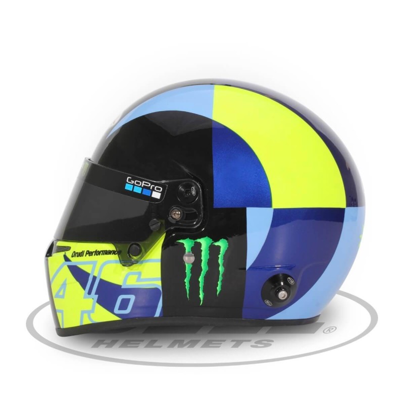 Mini casque Valentino Rossi 2022 en GT vue côté gauche