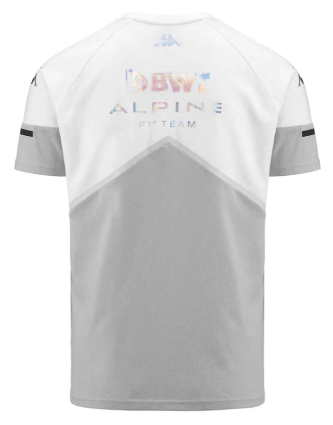T-shirt Alpine F1 Team AYBI BWT gris blanc 2023 vue dos