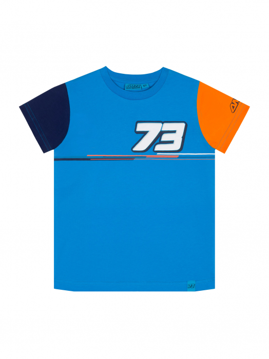 T-shirt enfant Alex Marquez 73 bleu vue devant