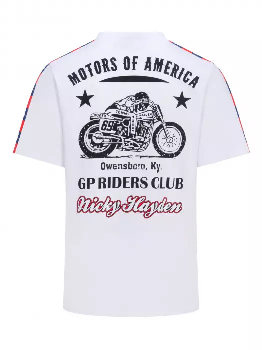 T-shirt homme Nicky Hayden 1934001L blanc vue dos
