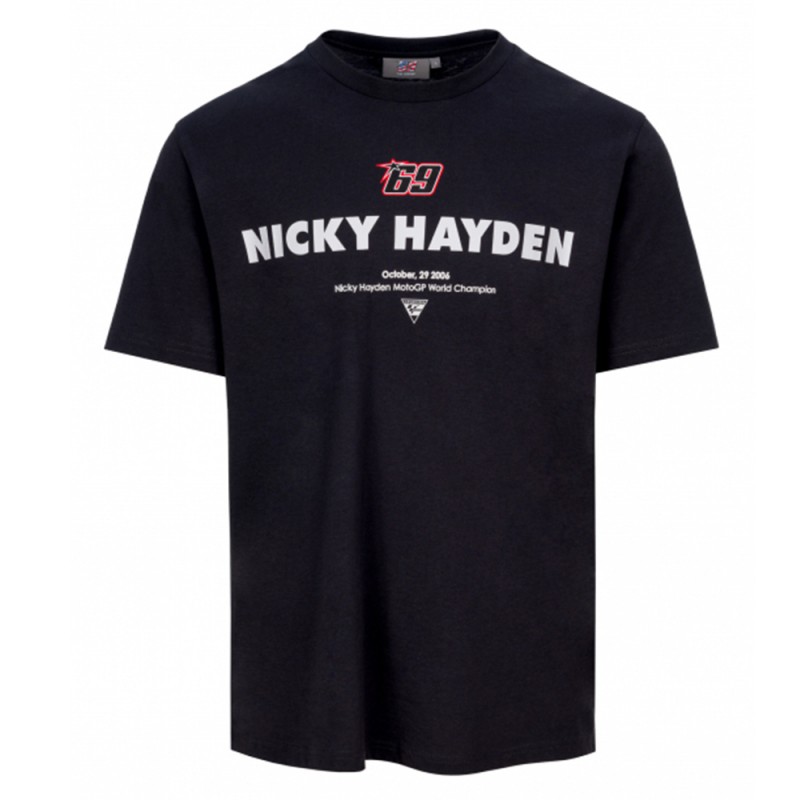 T-shirt homme Nicky Hayden Moto GP noir vue devant