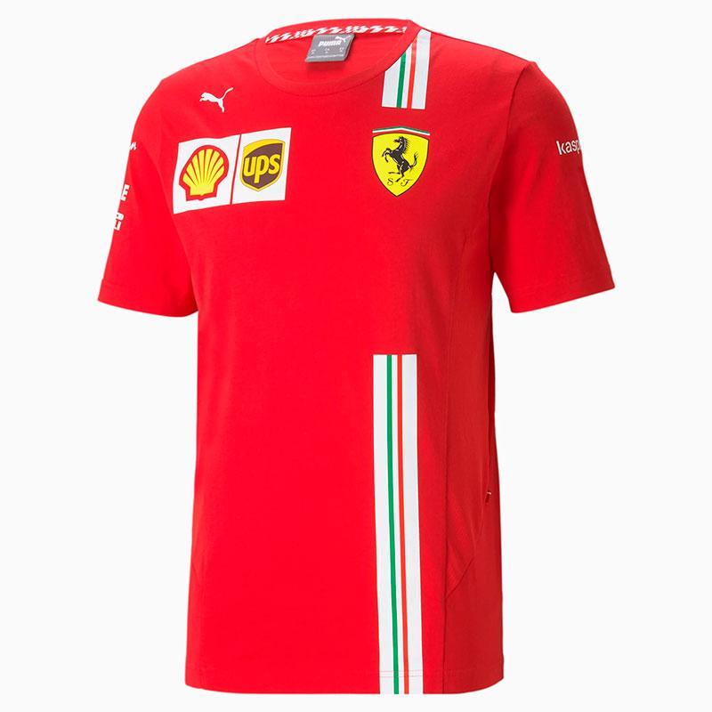 T-shirt homme Scuderia Ferrari Team 2021 rouge vue devant
