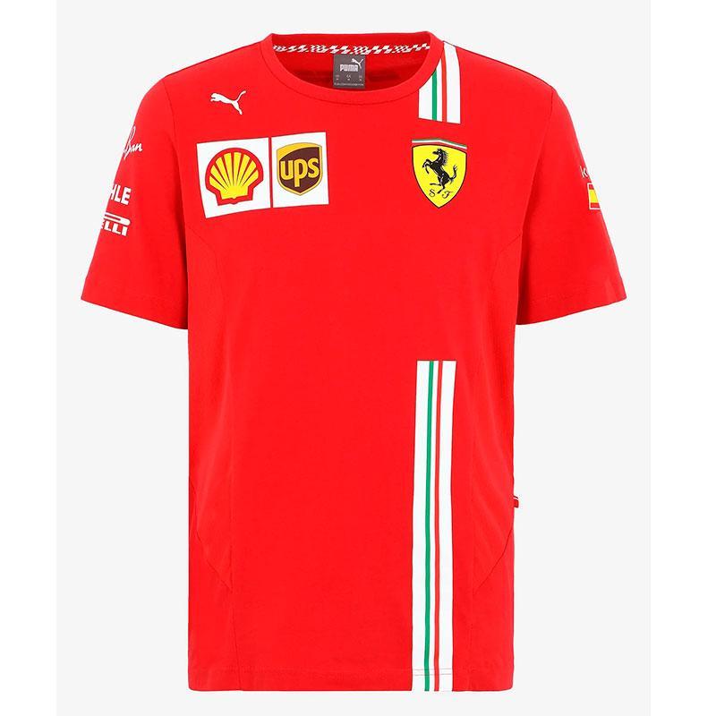 T-shirt homme Scuderia Ferrari Carlos Sainz 2021 rouge vue devant