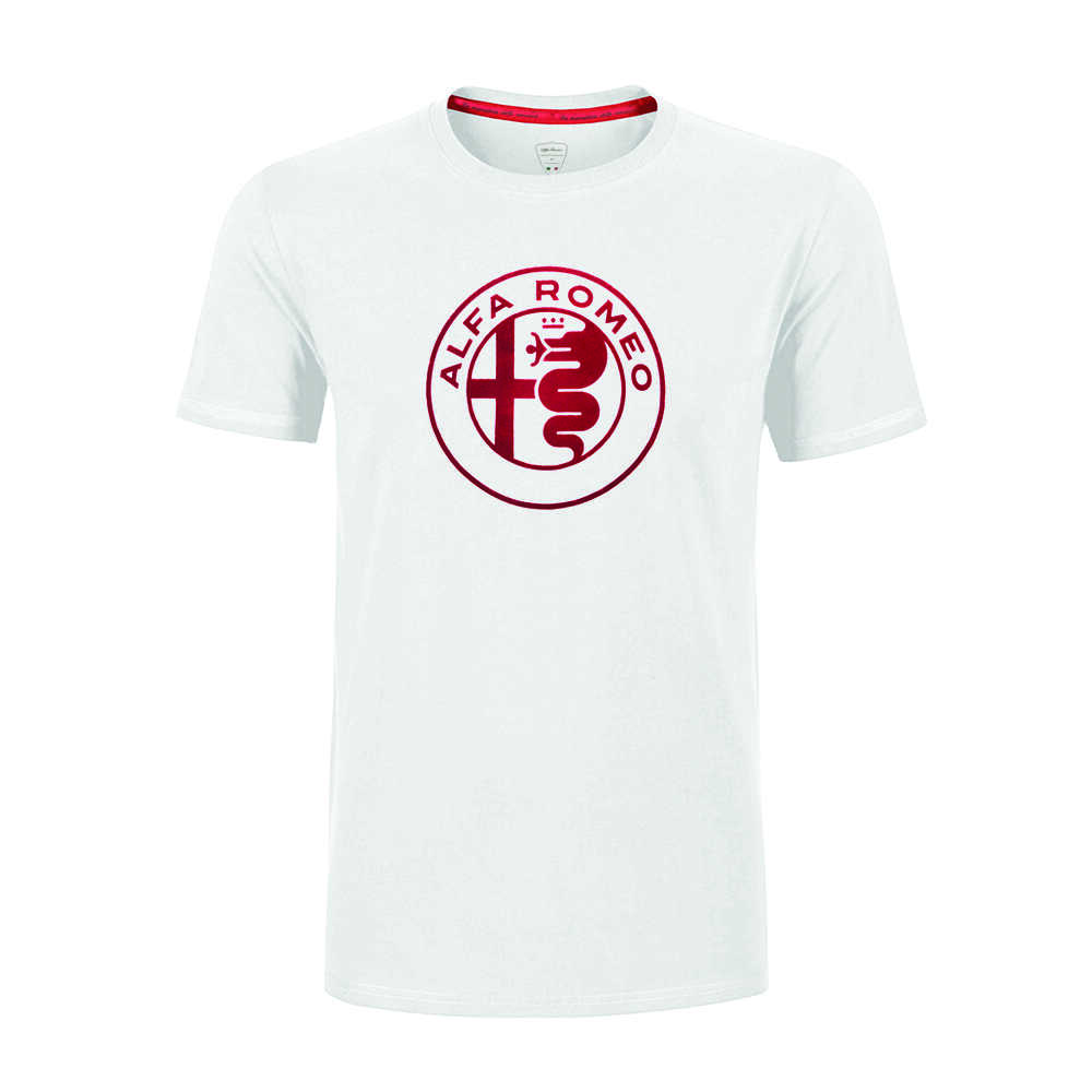 T-shirt Alfa Romeo blanc vue devant