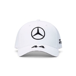 Casquette noir Mercedes AMG Petronas Lewis Hamilton numéro 44 vue face