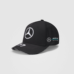 Casquette noir Mercedes AMG Petronas Valtteri Bottas numéro 77 vue profil