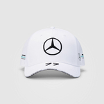 Casquette blanc Mercedes AMG Petronas Valtteri Bottas numéro 77 vue face