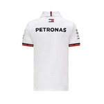 Polo homme Mercedes AMG Petronas Team 2021 blanc vue dos