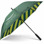 Parapluie golf Aston Martin F1 vert et vert citron vue ouverte
