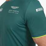 T-shirt Aston Martin F1 vert vue poitrine