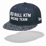 Casquette à visière plate KTM Red Bull New Era 9 Fifty Letra bleu marine vue profil