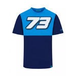 T-shirt Alex Marquez 73 bleu vue devant