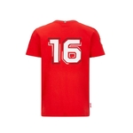 T-shirt homme Scuderia Ferrari LECLERC rouge vue dos avec numéro 16