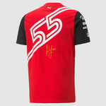 T-shirt Sainz 55 Scuderia Ferrari 2022 Puma vue dos