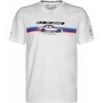 T-shirt BMW Motorsport Puma voiture graphique blanc vue devant