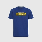 T-shirt Ayrton Senna bleu vue devant 701218112