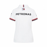 Polo femme Mercedes AMG Petronas Team 2022 blanc vue dos