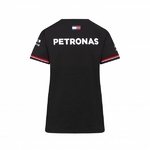 T-shirt femme Mercedes AMG Petronas Team 2022 noir vue dos
