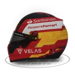 Mini casque Carlos Sainz 2022 Ferrari BELL n° 55 échelle 1 2 vue côté gauche