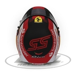 Mini casque Carlos Sainz 2022 Ferrari BELL n° 55 échelle 1 2 vue dessus