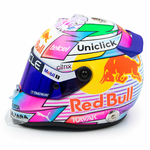 Mini casque Sergio Perez GP Miami 2022 Red Bull Racing vue côté gauche