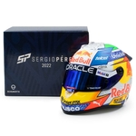 Mini casque Sergio Perez 2022 Red Bull Racing vue avec boîte