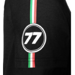 T-shirt Alfa Romeo 2022 Monza noir vue zoom sur manche numéro 77