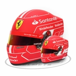Mini casque Charles Leclerc 2023 Ferrari BELL vue petit et grand casque
