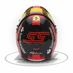 Mini casque Carlos Sainz 2023 Ferrari BELL vue haut