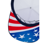 Casquette Nicky Hayden 69 blanc vue intérieure avec visière drapeau américain