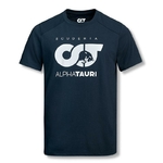 T-shirt homme Alpha Tauri bleu marine vue devant